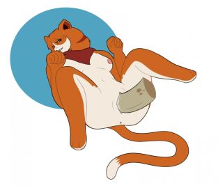 2017 3_toes 5_fingers anthro anus areola bent_legs black_eyebrows blue_eyes bodily_fluids breasts brown_stripes cloud_meadow digital_drawing_(artwork) digital_media_(artwork) dipstick_tail disembodied_penis domestic_cat duo eyebrows feet felid feline felis female female_anthro fingers fist flat_colors fur genital_fluids genitals hair kerchief long_tail looking_at_viewer lying male mammal markings medium_hair mostly_nude_anthro mostly_nude_female navel neckerchief nipples on_back orange_body orange_fur orange_hair orange_tail paws penetration penile penile_penetration penis pink_areola pink_nipples pussy red_kerchief red_neckerchief sex simple_background small_breasts smile smiling_at_viewer spread_legs spreading striped_hair stripes tail tail_markings theannoyingnpc toes vaginal_fluids vaginal_penetration white_background white_body white_fur white_tail_tip