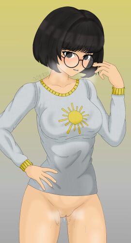 1girls alternate_version_available black_hair cruz4t_(cruz4t) female female_only glasses original original_character q08 solo tagme