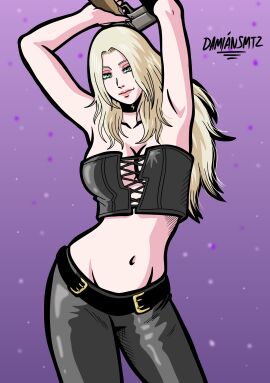 big_breasts blonde_female blonde_girl blonde_hair breasts damiansmtz devil_may_cry devil_may_cry_4 devil_may_cry_5 female leather_clothing trish_(devil_may_cry)