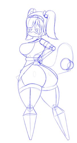 ass ass_focus big_ass big_breasts breasts disassembly_drone female female_only glitch_productions j_(murder_drones) murder_drones robot robot_girl shaneman420 sketch tail thick_ass thick_thighs wip