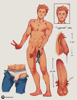 boner boner_in_underwear cal_kestis gay gay_male ginger ginger_pubic_hair jeans lightsaber male male_only manlyhand naked naked_male peace_sign precum precum_drip pubic_hair star_wars underwear yaoi