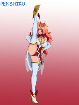 1girls female high_heels league_of_legends magical_girl miss_fortune penshiru riot_games solo_female star_guardian_miss_fortune star_guardian_series