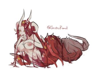 1girls 2d african_mythology alternate_version alternate_version_available artist_name egyptian_mythology female female_focus female_only humanoid humanoid_female humanoid_focus jester_romut middle_eastern_mythology monster monster_girl multi_horn mythology pixiv png scp-5001 scp-5001-a scp_foundation solo solo_female solo_focus ugly_female watermark yaldabaoth