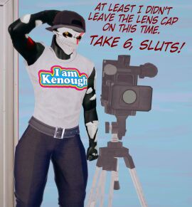 1boy arrancon backwards_hat camera clothed_male female grimm_(rwby) grimmed male offscreen_female recording rwby skorn_(arrancon_grimmed)