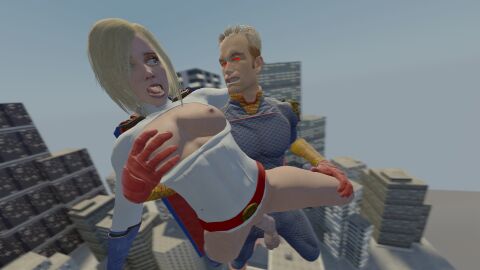 3d breasts damsel_in_distress dc dc_comics female flying flying_sex groping groping_breast homelander injustice_2 kara_zor-l karen_starr male power_girl power_girl_(injustice) rough_sex screaming skyliner79 superheroine superman_(series) the_boys