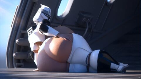 3d breasts clone_trooper female hyper_breasts runn1non star_wars thick_thighs