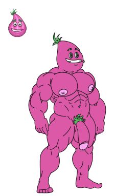 1boy bossvrayder_art flipline_studios male male_only muscular non-human non-human_only nude nude_male onion papa_louie sarge_(papa_louie) toony video_game video_game_character video_game_franchise video_games