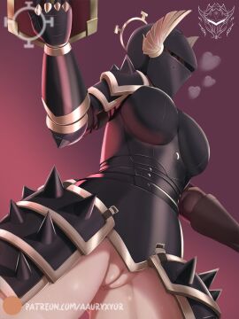 1girls 2023 aauryxheretic armor armored armored_boots armored_gloves ass breasts covered_nipples curvaceous curves curvy curvy_body curvy_female curvy_figure curvy_hips elbow_gloves exposed_pussy female female_focus female_knight female_only gloves helmet hi_res high_resolution highres hips holding_object holding_shield hourglass_figure knight large_ass large_breasts light-skinned_female light_skin looking_at_viewer looking_down looking_down_at_viewer low-angle_view mask masked masked_female original original_character ornament plate_armor pussy pussy_juice pussy_juice_drip shield simple_background skimpy skimpy_armor slim_waist solo solo_female solo_focus spikes tall_female thick_thighs thigh_gap thighhighs thunder_thighs vagina waist wide_hips wide_thighs