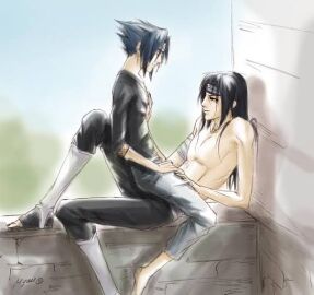 dry_humping gay gay_sex grinding grinding_on_penis incest long_hair male naruto naruto_(series) naruto_shippuden no_visible_genitalia penis sasuke_uchiha siblings skinny uchiha_itachi