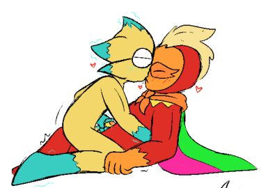 2boys blush cape closed_eyes completely_nude el_bailador erection foreskin frottage gay glasses handjob kissing m1ndfvcker male male_focus male_only nude penis sketch starlo_(undertale_yellow) straddling uncircumcised uncut undertale_yellow yaoi