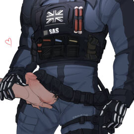 1boy activision anon black_pubic_hair bomi bomilek boner call_of_duty call_of_duty_modern_warfare_2_(2022) cock erection ghost_(modern_warfare_2) gloves grabbing_arm grabbing_penis heart male male_focus male_only military military_uniform penis precum precum_on_penis pubic_hair simon_riley tactical_gear tactical_vest union_jack unseen_character veiny_penis y/n