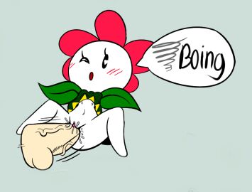 1girls anthro anthrofied black_eyes blinking blush cum_in_pussy cumming dialogue disembodied_penis eyelashes female female_penetrated flower flower_girl flower_petals heart heart-shaped_pupils leaf legs male mario_(series) mob_face nintendo nipples penetration penis pussy sex simple_face spindrift super_mario_64 text thunderfap