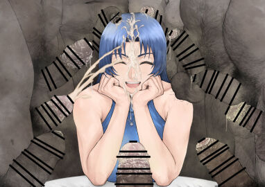 10boys 1girls big_penis blue_hair bukkake censored cum cumming cumshot ejaculation erect_penis erection excessive_smegma facial fat_cock fat_male female foreskin hairy hairy_male happy huge_cock interracial large_penis male multiple_boys multiple_males no10_direct penis penis_on_head precum precum_drip precum_string pubic_hair smegma smell smelly smelly_cock smile stray_pubic_hair surrounded_by_penises thick_penis uncircumcised uncut