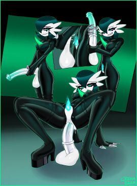 absurd_res animal_genitalia animal_penis anthro autopenetration big_penis blue_fire boots clothing collar colored_fire creambeam detachable detachable_penis dullahan equine_genitalia equine_penis european_mythology fan_character fire footwear gardevoir generation_3_pokemon genitals gynomorph hi_res intersex irish_mythology latex latex_clothing latex_skinsuit masturbation mythology nintendo penetration penis platform_boots platform_footwear pokemon pokemon_(species) shoes skinsuit tight_clothing