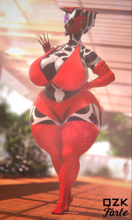 banshee_(warframe) big_breasts breasts cleavage female furry huge_breasts qzk_forte tagme thick_thighs warframe wide_hips