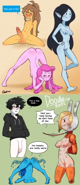 adventure_time armbinder bondage boxbinder crossover doomer_boy emoji_(race) emoji_boi emojifam_(sssir8) female fionna_the_human_girl gmil jack-o_pose lapis_lazuli_(steven_universe) male marceline meme monoglove posing princess_bubblegum steven_universe tagme