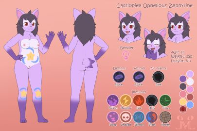 1girls 3:2 anthro black_hair breasts cassiopeia_zephyrine female female_only full_body furry galaxy_stars genitals hi_res icon jm-luxro model_sheet navel pussy reference_sheet short_tail solo space_badger tail text venus_symbol