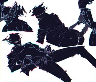 anal anal_fingering ass bent_over black_body bootyatomic bottomless bottomless_male breast_play breasts cellphone clothed_female clothed_female_nude_male dr_matter erection female female_fingering_male female_penetrating female_penetrating_male femdom grin handjob humanoid iri_(bootyatomic) limited_palette looking_back looking_pleasured lying lying_on_back male male_penetrated malesub pants penis shirt sketch_page smile straight unbuttoned