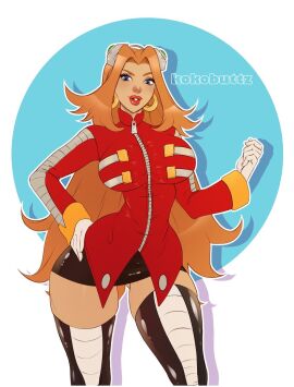 1girls 2022 big_breasts blue_eyes breasts brown_hair dr._eggman dr._eggma’am dr_robotnik earrings female female_only genderswap genderswap_(mtf) geraldine_robotnik hand_on_hip kokobuttz long_hair looking_at_viewer red_lipstick rule_63 sega solo sonic_(series) sonic_the_hedgehog_(series) thick_thighs wide_hips