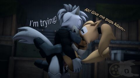 3d_(artwork) adam_(juicyducksfm) anthro ass balls bodily_fluids bodysuit boots box brown_body brown_skin canid canine canis clothed clothing container crate cum cum_in_pussy cum_inside cum_on_penis dialogue digital_media_(artwork) duo eye_contact eyelashes face_to_face fan_character female footwear fur genital_fluids genitals gloves hand_on_ass hand_on_butt hand_on_shoulder handwear hi_res holding_partner idw_publishing juicyducksfm legwear looking_at_another male male/female mammal muscular muscular_male open_mouth penetration penis pussy red_eyes sega size_difference skinsuit sonic_(series) sonic_the_hedgehog_(comics) sonic_the_hedgehog_(idw) sonic_the_hedgehog_(series) source_filmmaker stockings straight text tight_clothing toolbox topwear vaginal_fluids vaginal_penetration warehouse whisper_the_wolf white_body white_fur wolf yellow_body yellow_fur