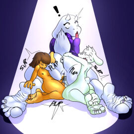 ahe_gao asriel asriel_dreemurr ass ass_focus ass_grab barefoot big_feet caprine donut_anus double_penetration feet female femboy femboy_frisk foot_fetish foot_focus frisk goat humanoid_genitalia incest joe_erogenous joeerogenous male onomatopoeia penetration pussy scrunched_toes simple_background soles tears toriel undertale undertale_(series) vaginal_penetration white_fur wrinkled_feet wrinkled_soles