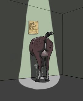 after_sex anal animal_genitalia animal_penis anus ass balls big_ass big_balls big_butt bodily_fluids bookman_v brown_body cum cum_inside equid equine equine_anus equine_genitalia equine_penis feral feral_penetrated gangbang genital_fluids genitals glory_hole group group_sex horse human human_penetrating male male/male mammal markings penetration penis puffy_anus sex solo through_wall wanted_poster