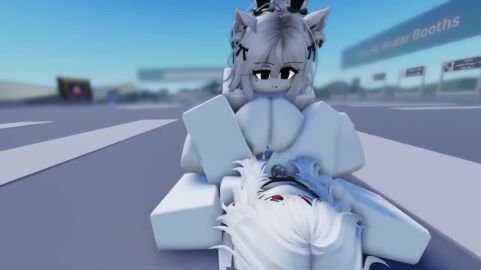 1femboy 1girls animated audible_creampie audible_ejaculation bouncing_breasts cat_ears collar cowgirl_position cum cum_in_pussy glowing_eyes kinlyrr kinny_the_bunny_(kinlyrr) original_character rate_my_avatar red_eyes riding_penis roblox robloxian sound tagme video white_hair white_skin