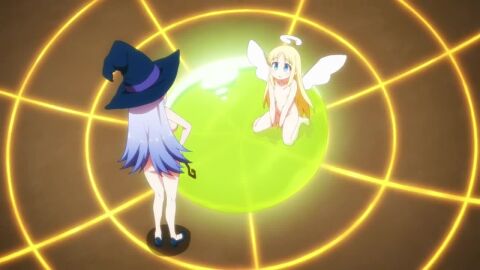 1boy 1girls angel angel_halo angel_wings ass blowjob blue_eyes bondage boobjob breasts collar covered_in_slime crimvael crimvael_(interspecies_reviewers) drone_(ishuzoku_reviewers) female green_slime halo hat high_heels ishuzoku_reviewers japanese japanese_dialogue japanese_voice_acting legs light-skinned_female light-skinned_male light_skin long_hair magic magical_sex male masturbating_other masturbation moan moaning naked naked_female naked_male nipples no_text nude nude_female nude_male official_art orgasm painted_nails penis sex_magic slime slime_bondage slime_tentacle tagme towel video voice_acted wand wash washing washing_body white_hair witch witch_hat witchcraft