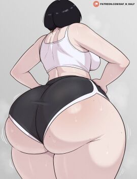 1girls alternate_version_available ass_hanging_out_of_shorts big_ass big_breasts booty_shorts breasts bubble_butt daf_n_half dolphin_shorts dragon_ball female female_focus female_only huge_ass light-skinned_female light_skin midriff short_shorts shorts tagme tank_top thick_thighs thighs videl wide_hips