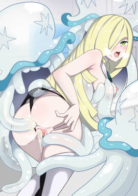 1girls absurd_res aether_foundation after_sex after_vaginal alien alien/human anal ass bent_over black_panties blonde_hair blush breasts breasts_out censored clothed consensual_tentacles creatures_(company) cum cum_in_ass cum_in_pussy cum_inside cumdrip eyes_rolling_back female feral game_freak green_eyes groping group_sex hair_over_one_eye hi_res human impregnation indoors interspecies_impregnation jellyfish long_hair looking_pleasured lusamine_(pokemon) mature_female medium_breasts mosaic_censoring nihilego nintendo nipples nivi no_bra panties panties_aside pokemon pokemon_(species) pokemon_sm pokephilia pokémon_(species) presenting pussy spread_pussy steam steamy_breath tentacle tongue tongue_out ultra_beast variant_set very_long_hair zoophilia