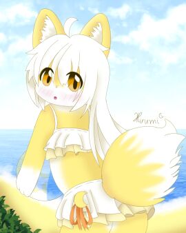 beach blush character_request open_mouth source_request tagme white_hair