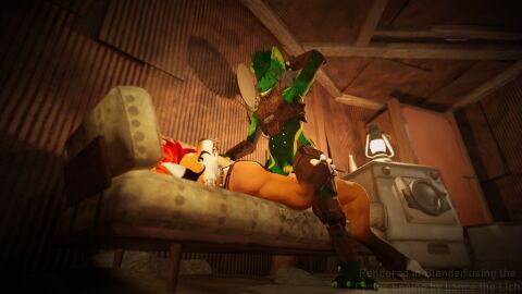 16:9 armor blender_(artwork) blender_cycles bone_tail canid canine canis claws clothing cowgirl_position cuntboy curling_toes digital_media_(artwork) duo fallout feet female fingering foot_fetish foot_focus foot_play fox from_front_position fur genitals green_body green_fur hairy_pussy hi_res intersex intersex/male lance_barrowpaw lance_the_lich lich male male/male mammal microsoft on_bottom on_top pawpads paws penetration penile penile_penetration penis post-apocalyptic pubes pussy raider_(fallout) sex skeletal_tail spread_toes tail toe_claws toes undead widescreen wolf