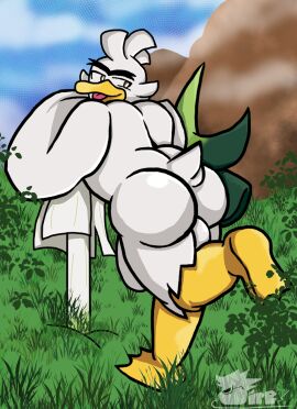 1man ass avian bird duck furry game_freak pokemon sirfetch'd sword