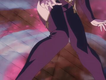 00s 1girls 2007 animated anime_screenshot bare_shoulders bead_necklace beads bible_black bible_black_new_testament bouncing_breasts breasts detached_sleeves female jewelry large_breasts lipstick long_sleeves makeup mature_female monk necklace nipples nun open_clothes purple_eyes red_hair religious revealing_clothes room scared shin_bible_black short_hair sitting smoke tagme takashiro_hiroko tight_clothes