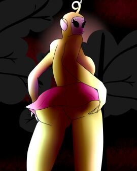 2d empty_eyes laa-laa laa-laa_(slendytubbies) laalaa_(teletubbies) pink_skirt skirt slendytubbies slendytubbies_3 tagme teletubbies yellow_body