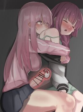 1futa 1girls bar_censor blush_lines bocchi_the_cock bocchi_the_rock! censor_bar censored censored_penis cjc4848 cum cum_in_pussy cum_in_uterus cum_inside female futa_on_female futa_with_female futanari gotou_hitori hiroi_kikuri intersex penis pussy sex sleeping somnophilia x-ray