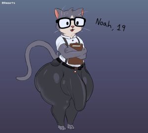 2024 anthro ass axoarts balls belt big_ass big_balls big_butt big_penis black_belt black_bottomwear black_clothing black_eyes black_eyewear black_glasses black_pants book bottomwear bulge clothing digital_media_(artwork) domestic_cat english_text eyewear felid feline felis front_view fur genitals glasses glistening glistening_bottomwear glistening_clothing glistening_pants grey_background grey_body grey_ears grey_fur grey_hair grey_tail hair hi_res holding_book holding_object huge_balls huge_cock huge_thighs male mammal multicolored_body multicolored_fur noah_(axoarts) overalls pants penis pink_nose shirt simple_background smile solo standing tail tan_body tan_fur text thick_thighs tight_bottomwear tight_clothing tight_pants tongue topwear two-tone_body two-tone_fur whiskers white_clothing white_shirt white_topwear
