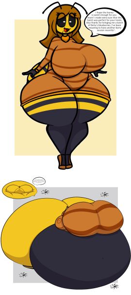 bee_girl big_ass big_breasts breasts bubble_butt cleavage female furry huge_ass huge_breasts hyper_ass hyper_breasts inflation puffster3 tagme thick_thighs wide_hips