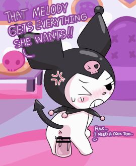 1girls 2025 angry angry_face angry_vein animated anus ass asshole baku_(sanrio) blush blush_lines couch english english_dialogue english_text female female_only kuromi my_melody_&_kuromi olivia's_box onegai_my_melody pussy riding_dildo sanrio seat skull skull_symbol solo solo_female solo_focus tagme vaginal_penetration