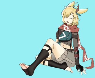 a_sea animated arknights foot_fetish footjob footjob_with_legwear kroos_(arknights) sockjob