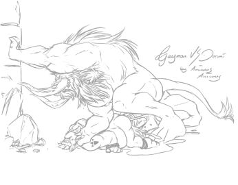 anal anal_sex animasanimus ass balls bara beard boner cum cum_in_ass cum_inside darunia erection facial_hair ganon gay goron hyrule_warriors male male_only muscles muscular nintendo ocarina_of_time orgasm penis sex size_difference the_legend_of_zelda yaoi