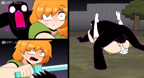 2d alex_(minecraft) cum cum_in_pussy cum_inside drawn enderman female green_eyes human human_female instant_loss interspecies light-skinned_female light_skin mating_press mcyt microsoft minecraft minecraft_mob minecraft_youtubers mojang monster orange_hair pussy silpaeja slipaeja twitch twitch.tv twitch_streamer twitter twitter_username vaginal vaginal_only youtube youtuber youtubers