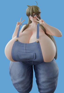 1girls 3d 3d_model 3d_render big_breasts big_hips big_thighs big_tits big_titties blue_background blush breasts breasts_bigger_than_head breasts_bigger_than_torso bursting_breasts busty busty_female child_bearing_hips cloe_(crysnickel) cropped_legs curvaceous curvaceous_body curvaceous_female curvaceous_figure curvaceous_hips curvaceous_thighs curvy curvy_body curvy_female curvy_figure curvy_hips curvy_thighs double_peace_sign earring earrings enormous_breasts enormous_thighs enormous_tits fat_thighs female female_focus female_only freckles freckles_on_ass freckles_on_breasts freckles_on_face freckles_on_shoulders front_heavy_breasts gigantic_breasts gigantic_thighs gigantic_tits hair_between_eyes heavy_breasts hoop_earrings hourglass_figure huge_breasts huge_hips huge_thighs huge_tits humongous_breasts hyper hyper_breasts large_breasts large_hips large_thighs large_tits light-skinned_female light_skin massive_breasts massive_hips massive_thighs massive_tits overalls overalls_only overflowing_breasts peace_sign plump_breasts skindentation skull_crushing_thighs slight_blush slim_waist smile smiling smooth_skin solo solo_female solo_focus thick_hips thick_legs thick_thighs thin_waist thunder_thighs top_heavy top_heavy_breasts uncontainable_breasts usukeninja venus_body voluptuous voluptuous_female wide_hipped_female wide_hips wide_thighs