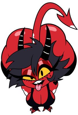 1girls ass beauty_mark big_ass big_breasts big_butt black_eyes black_hair black_lipstick bottom_heavy breasts bubble_ass bubble_butt buckteeth crop_top demon demon_girl demon_horns fat_ass fat_butt female female_only helluva_boss horns huge_ass huge_butt imp justap jutsapostion large_ass large_breasts large_butt lipstick looking_at_viewer looking_back millie_(helluva_boss) mole mole_under_eye red_body red_skin short_hair shortstack tail tattoo thick_ass thick_legs thick_thighs wide_hips yellow_sclera