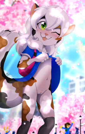 3girls anthro anthro_female anthro_only cat cat_girl cub domestic_cat exposed_pussy eyebrows eyelashes felid feline felis female female_cub female_only fur furry furry_female furry_only green_eyes keiko_sakmat piporete pussy selene_blackcat solo tongue tongue_out young young_anthro young_female