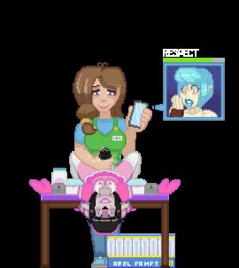 abdl animated anthro anthro_on_human apron baby_powder balls black_hair blue_eyes blue_hair blush bottomless_male bound bound_to_table bound_wrists brown_hair cellphone crossdressing crossdressing_male diaper doggie_bones dress elbow_gloves embarrassed erection eye_roll female female_dominating_male femboy fox furry girly goth half-closed_eyes handjob happy_heart_panic human human_on_anthro jeans lock makeup male male/female mole_(marking) on_table pants penis pink_lipstick pixel_(artwork) pixel_animation pixel_art recording sam_(doggie_bones) shirt shoes sissy smile stockings submissive_male transparent_background trap video_call whispy