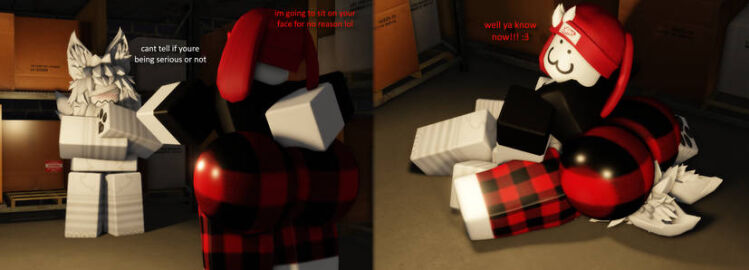 3d ass ass_smothering big_ass gay luvia_(mermio) male massive_ass mermio roblox robloxian smothering smothering_ass tagme thick_thighs
