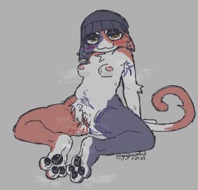 2025 3_toes anthro armpit_hair beanie belly blush bodily_fluids body_hair breasts calico_cat cat_ears cat_girl cat_humanoid cat_tail catgirl claws clothing domestic_cat ear_piercing ears_down epic_games eyebrows feet felid feline felis female fortnite fur gaypassionfruit genitals hair half-closed_eyes hat headgear headwear humanoid_genitalia looking_at_viewer mammal meow_skulls_(fortnite) musk musk_clouds narrowed_eyes nipples nude piercing pivoted_ears pubes pussy signature simple_background small_breasts smile solo spread_legs spreading sweat sweaty_feet tail toes white_background yellow_eyes