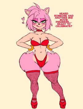 1girls 2d 2d_(artwork) 2d_artwork amy_rose anthro anthro_female anthro_only ass belly belly_button big_ass big_butt big_hips big_thighs blush blush_lines blushed_face blushing_at_viewer blushing_female boobs bottom_heavy breasts bubble_butt cameltoe choker clothed clothed_female clothing color colored colored_sketch curvaceous dialog dialogue eyebrows eyelashes eyes fat_ass fat_butt female female_focus female_only fishnets fur furry furry_female furry_only gloves green_eyes hands_on_hips head_tuft heart heart_symbol hearts_around_head heels high_heels hips horny horny_female huge_ass huge_butt huge_hips huge_thighs jay-marvel licking licking_lips light-skinned_female light_body light_skin lingerie lips mascara pale pale-skinned_female pale_body pale_skin panties partially_clothed pink_fur pink_hair pussy red_thong rings short_hair sketch skimpy skimpy_clothes solo solo_female solo_focus sonic_(series) sonic_the_hedgehog_(series) speech stomach tagme talking talking_to_viewer text thick_ass thick_butt thick_hips thick_thighs thigh_highs thighhighs thighs thong thunder_thighs tits tongue tongue_out underwear voluptuous voluptuous_body wide_ass wide_butt wide_hips wide_thighs
