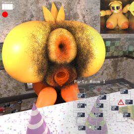 adri164 animatronic armpit_hair ass_hair avian big_butt bird black_feathers bubble_butt chicken curvy_figure donut donut_anus five_nights_at_freddy's five_nights_at_freddy's_2 galliform gallus_(genus) genital_focus hairy hairy_armpits hairy_ass hairy_pussy head_feathers huge_butt inside looking_back orange_anus orange_areola orange_feet orange_vulva phasianid plump_labia pubes puffy_anus robot scottgames sharp_teeth solo stuck stuck_in_vent tagme thick_thighs through_wall toy_chica_(fnaf) two_tone_body vent yellow_body